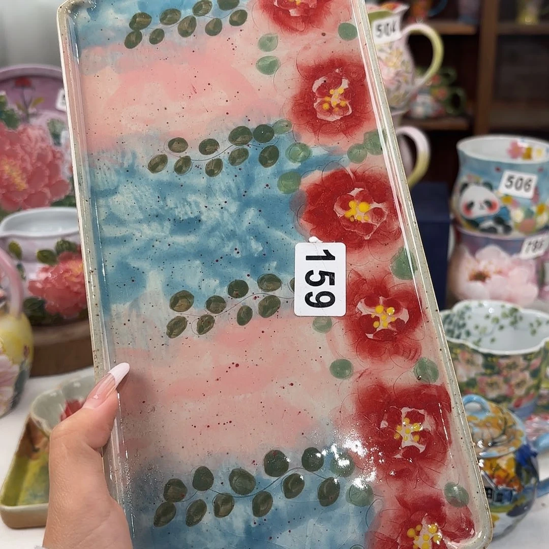 景德镇手绘高温釉下彩陶瓷茶具