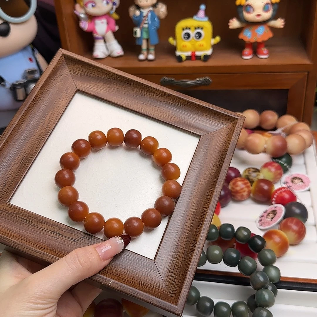 菩提根/象牙果手串卡14干磨苹果