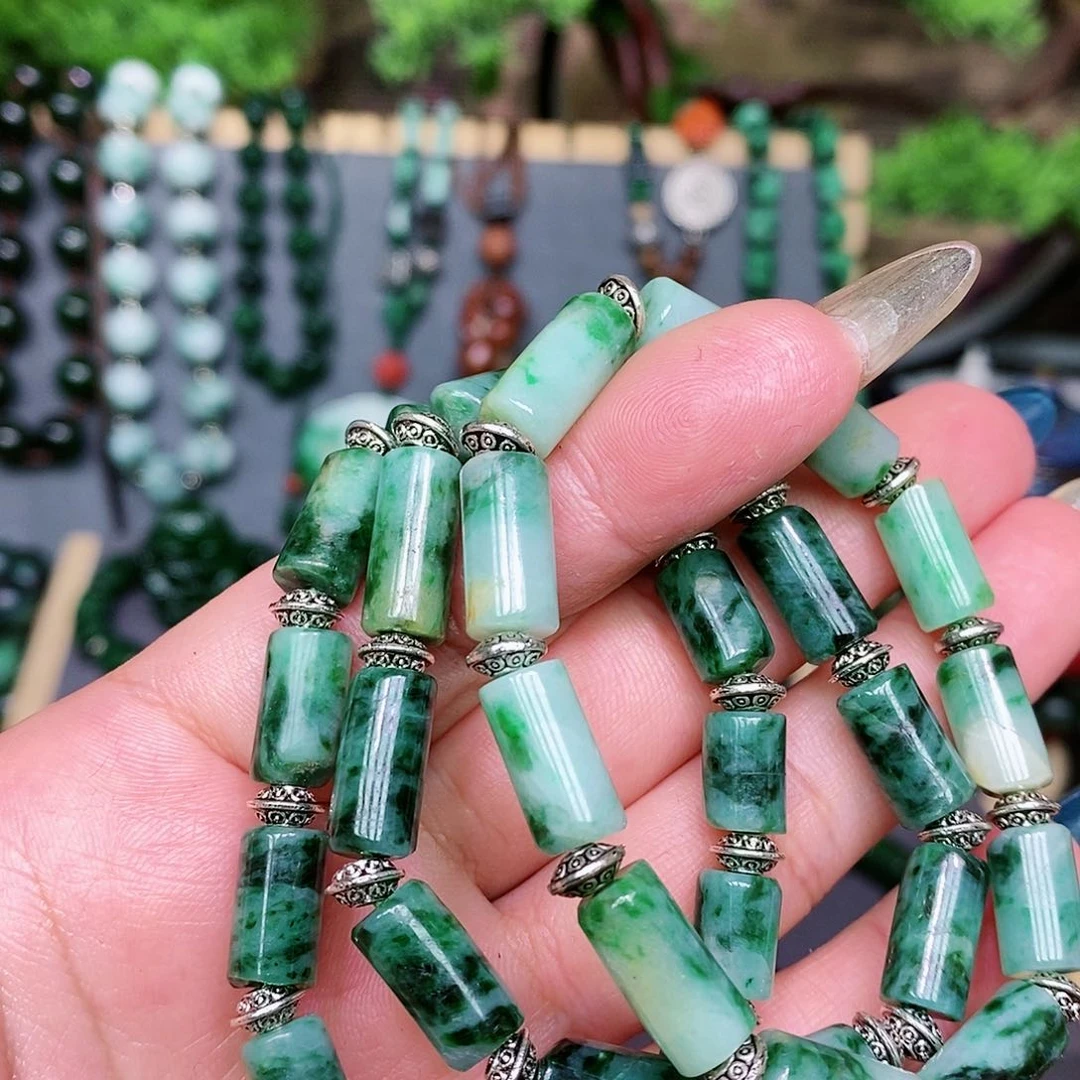 翡翠颈饰银S925镶嵌漂亮美眉