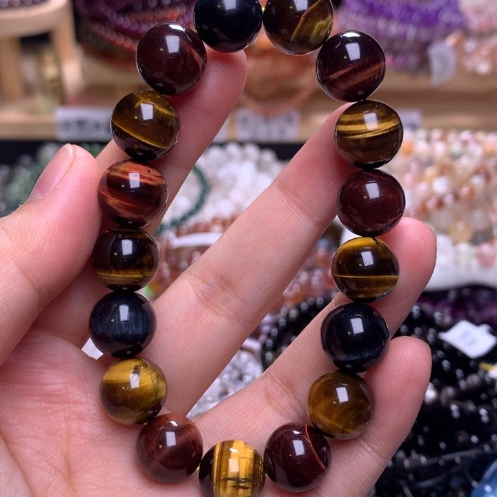 未镶嵌手串水晶12彩虎