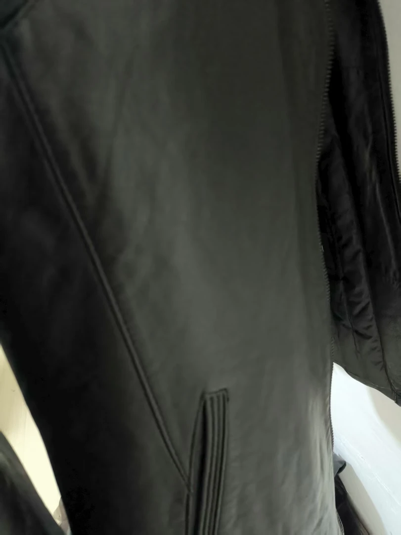 中长款立领皮衣男士春夏真皮夹克百搭春秋新复古风