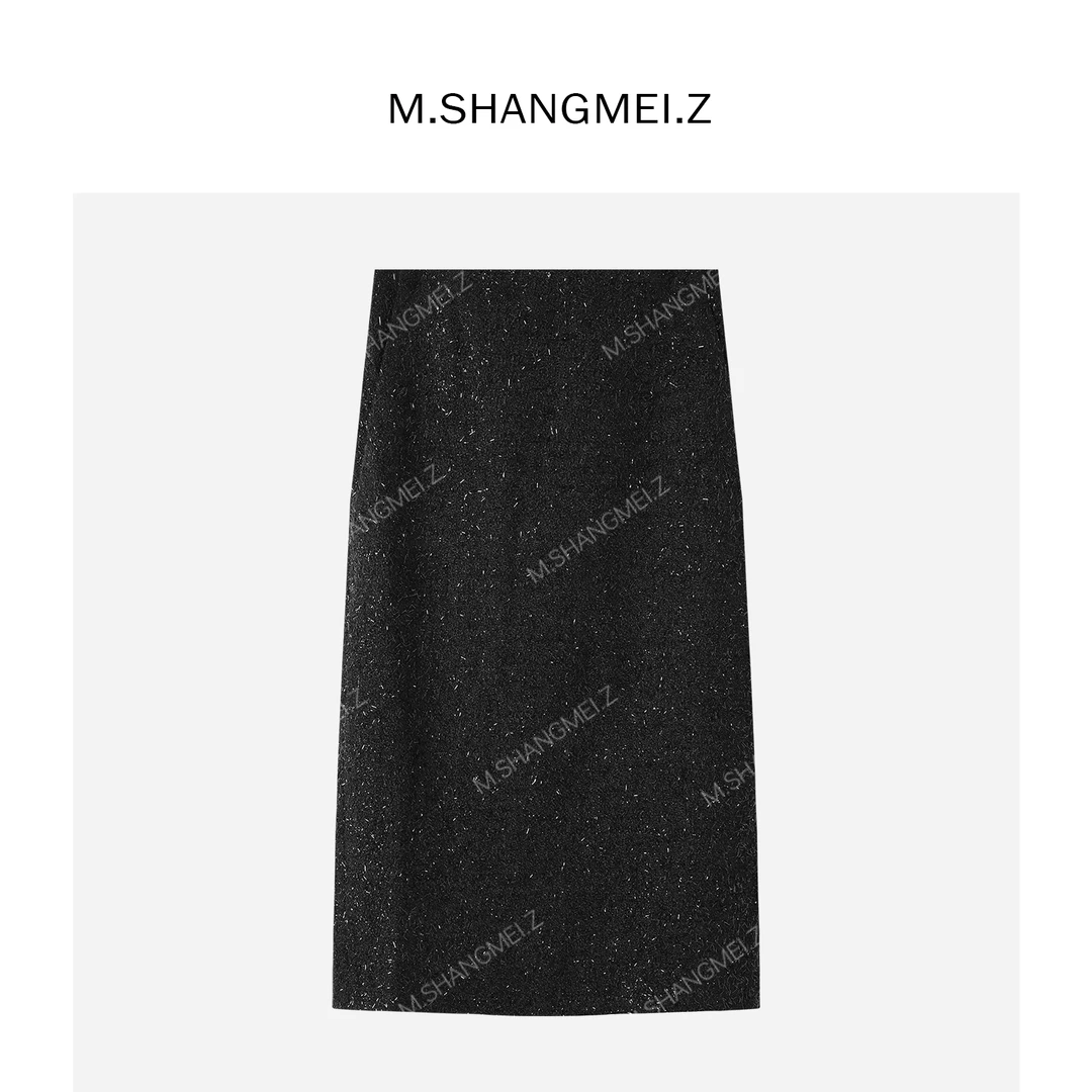 M.SHANGMEI.Z/沐熙【星光闪闪】美大哥圈圈纱织绵羊毛半身裙X123420