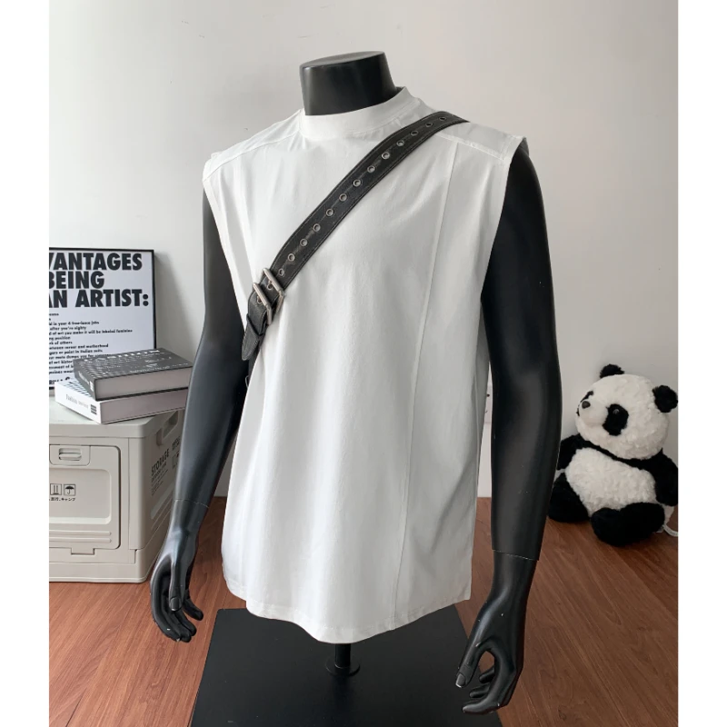 UPF50+防晒冰丝速干背心男夏季运动无袖T恤凉感坎肩宽松潮牌内搭