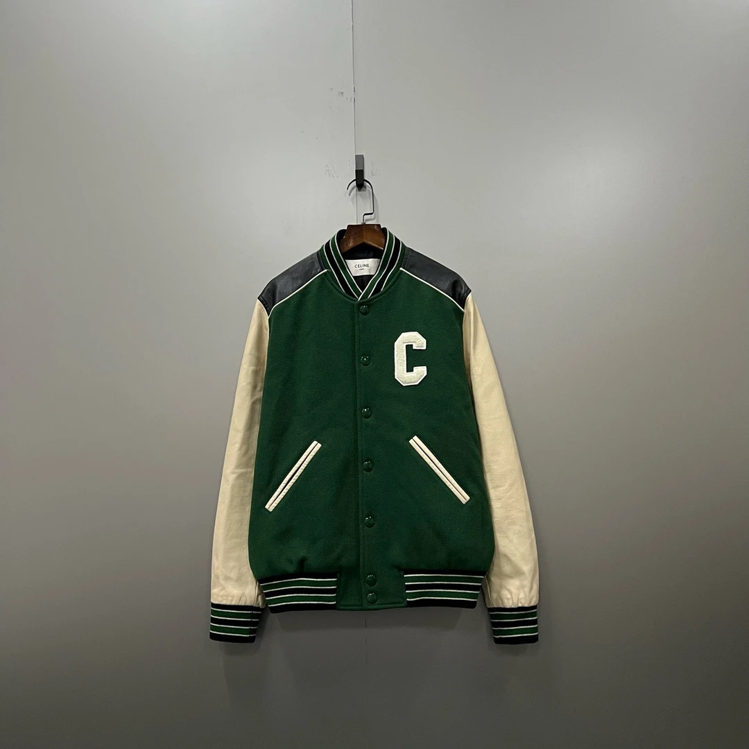 99新 Celine/思琳 yy 拼色刺绣logo棒球服 46码 203336