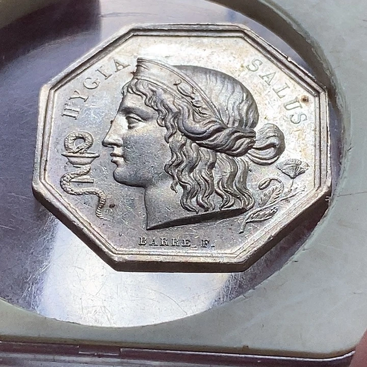 银Ag900法国八角代用币银章