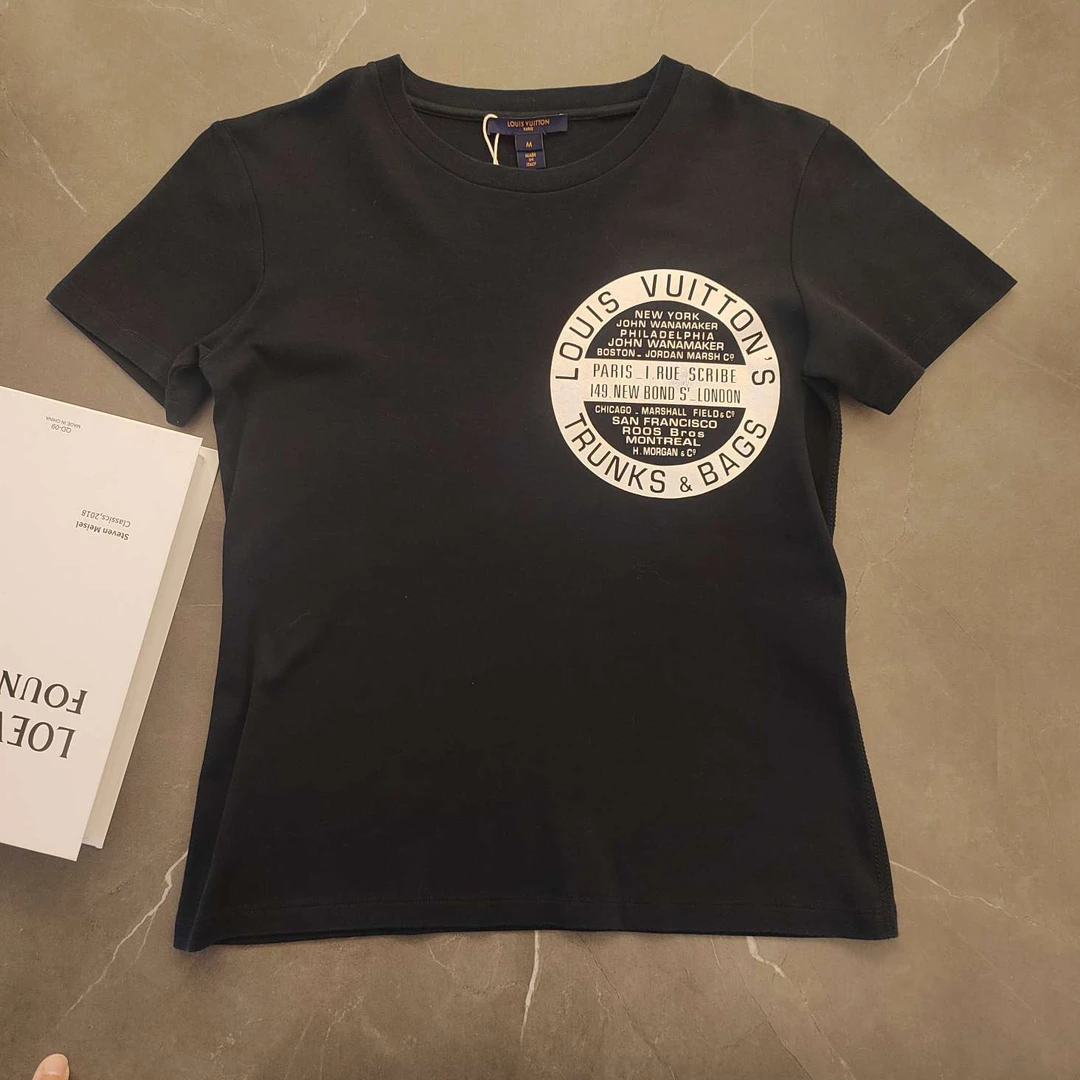 99新 LouisVuitton/路易威登 葡萄籽奢潮/LV黑色短袖女装/M