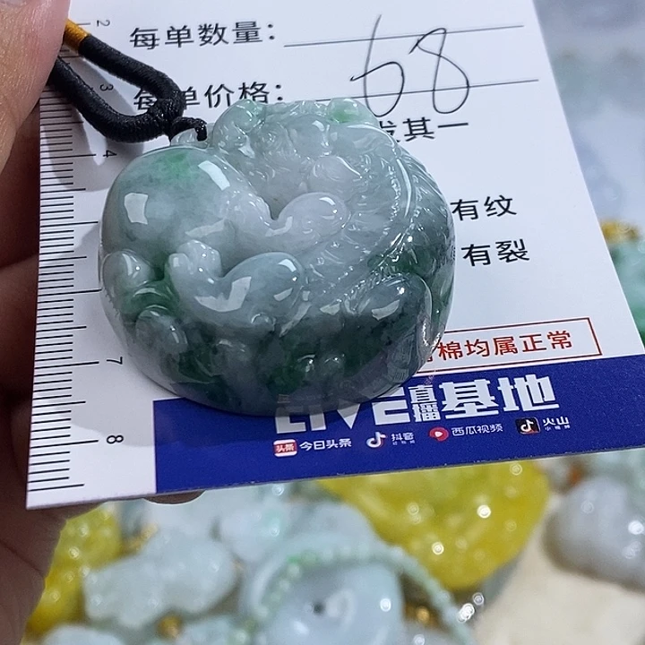 翡翠未镶嵌颈饰6844