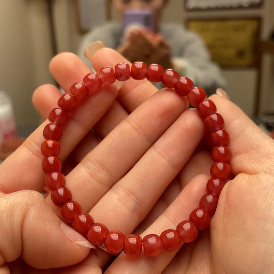 南红玛瑙手链未镶嵌