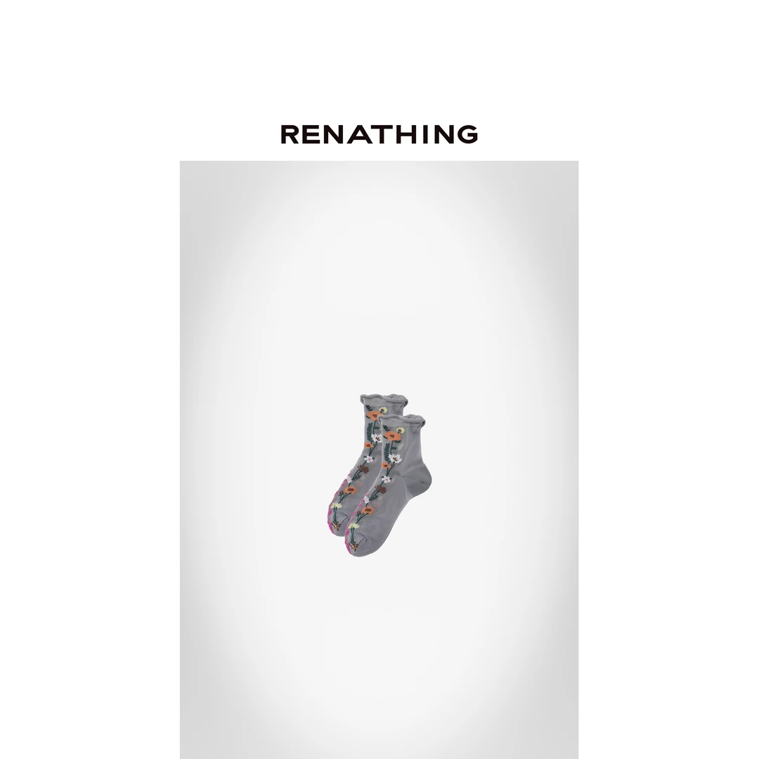 【RENATHING】花朵透明玻璃卡丝袜