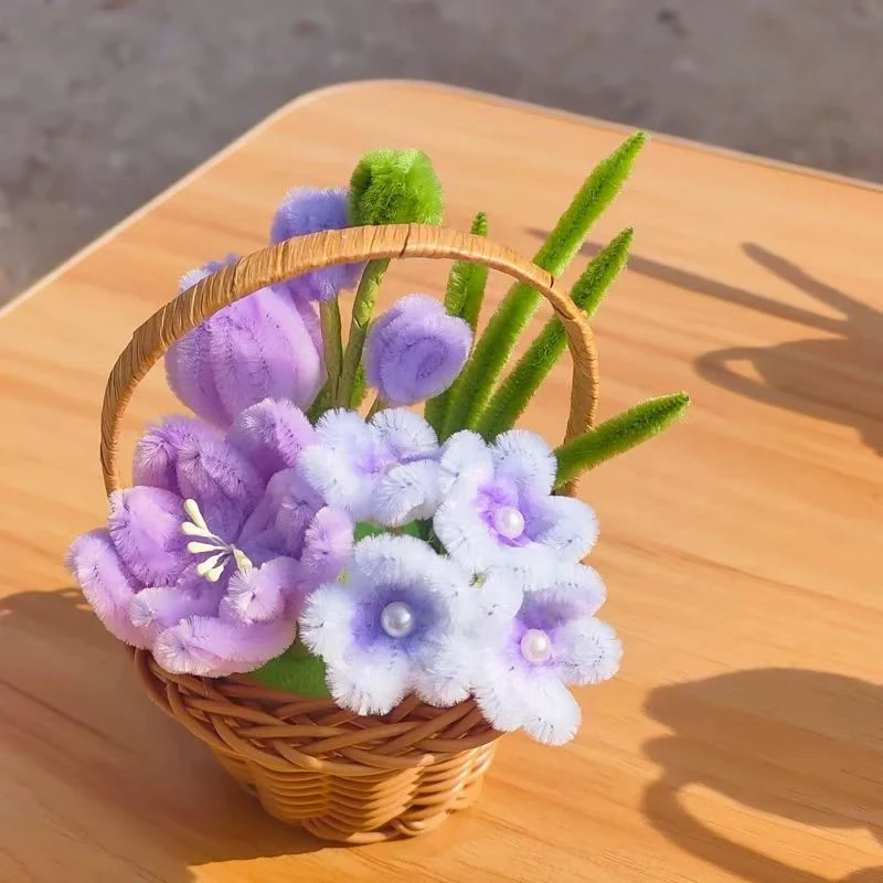 仿藤手工编织迷你花篮藤编手提花篮手提大中小号插花篮小花篮花篮