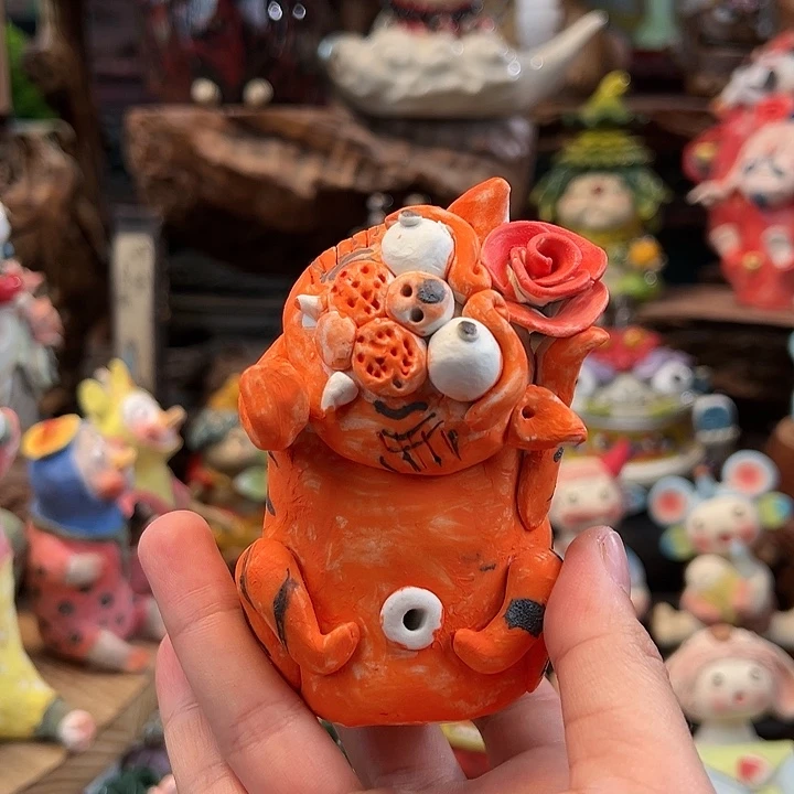 陶摆件小镇青花每日有新品