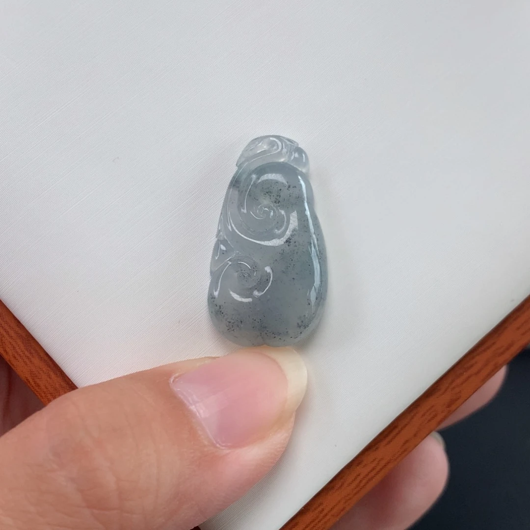 未镶嵌定制翡翠黑冰如意