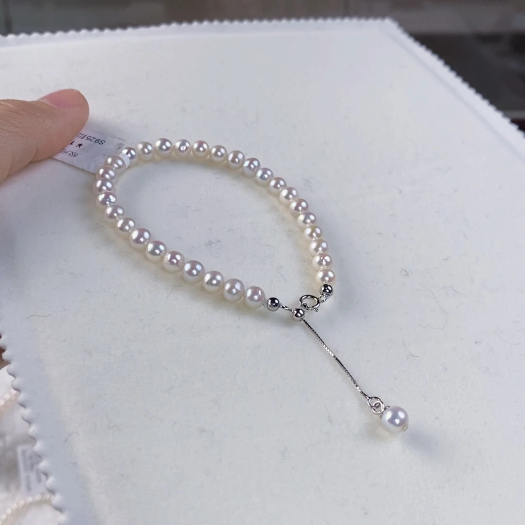 淡水珍珠手绳银S925镶嵌