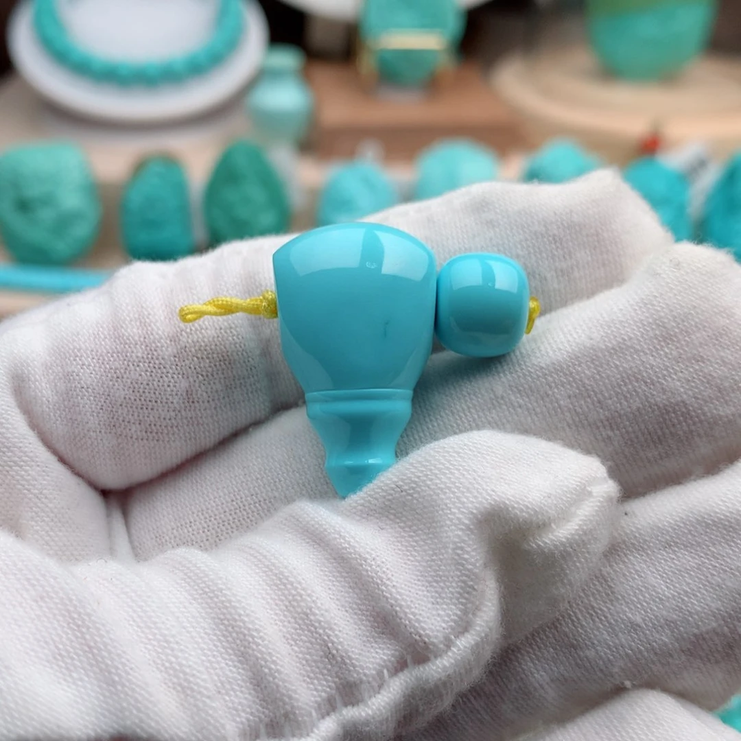 绿松石珠宝奇石未镶嵌15mm