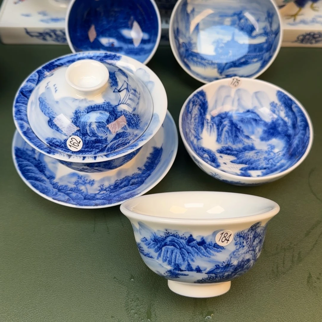 花**华景德镇纯手工手绘茶具175➕184➕162