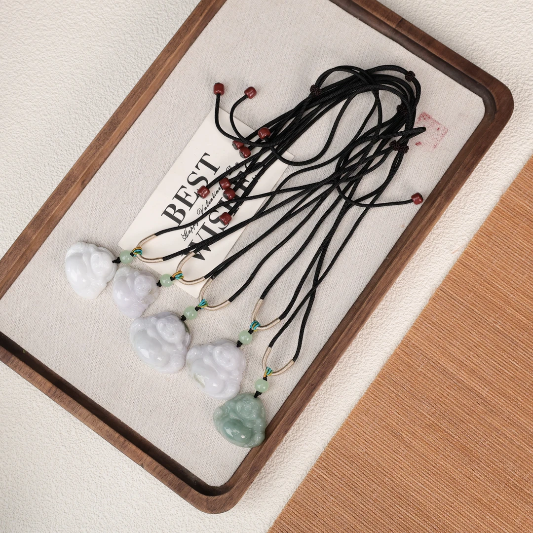 XY178 孤品合集 翡翠弥勒佛吊坠 多样性发其一