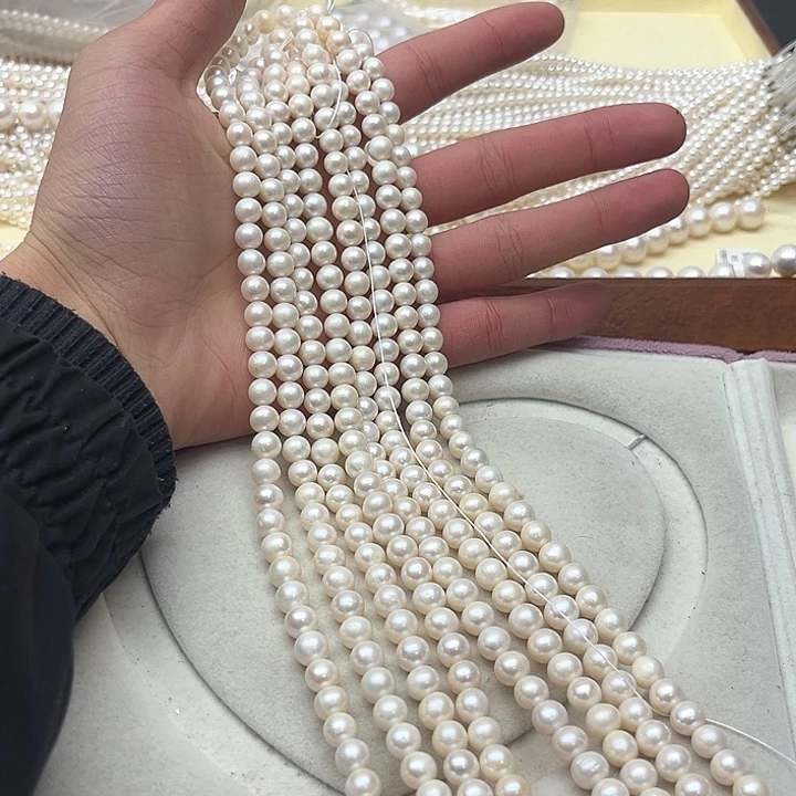 淡水珍珠天然珍珠项链银S925镶嵌9