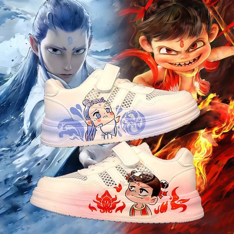 哪吒敖丙爆款男童鞋夏季2025新款儿童运动小白鞋网面透气男孩网鞋