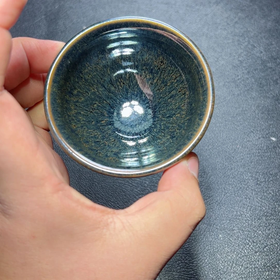 茶盏水墨建窑建盏主人杯