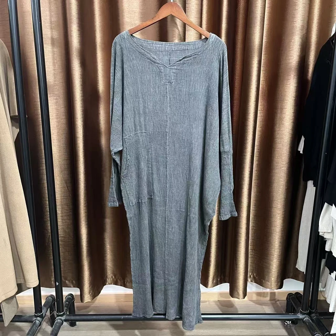 【蓉哥出品】亚麻连衣裙Z78