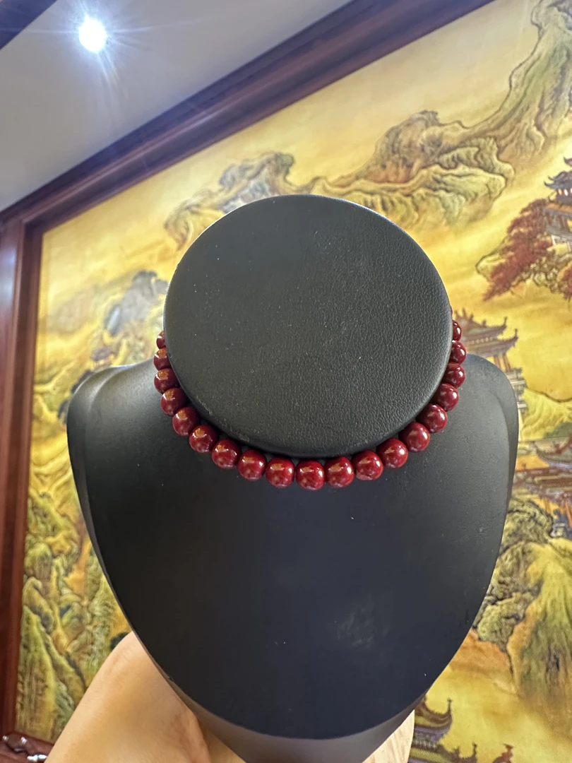 【甄选】天然高含量朱砂6mm手串
