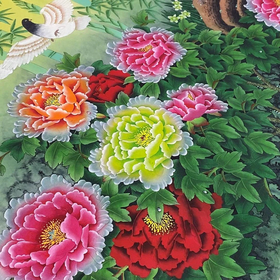 国画东**业收藏工笔牡丹富贵平安