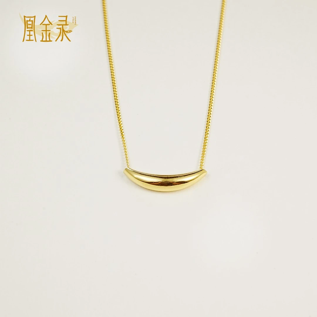 足金999大香蕉套链生日礼物黄金精美时尚简约经典黄金首饰