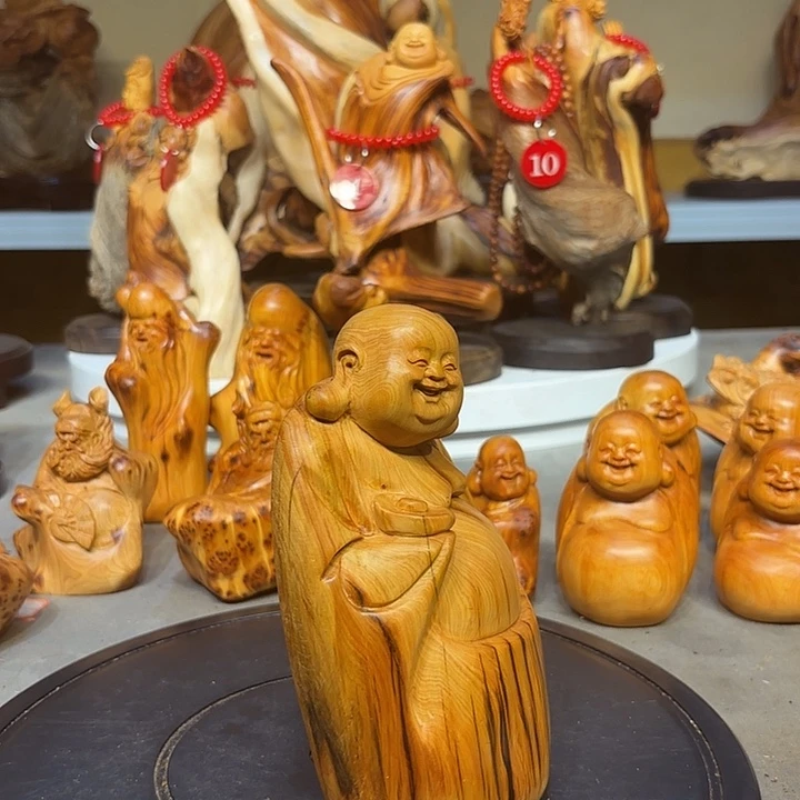 柏木太行崖柏弥勒佛