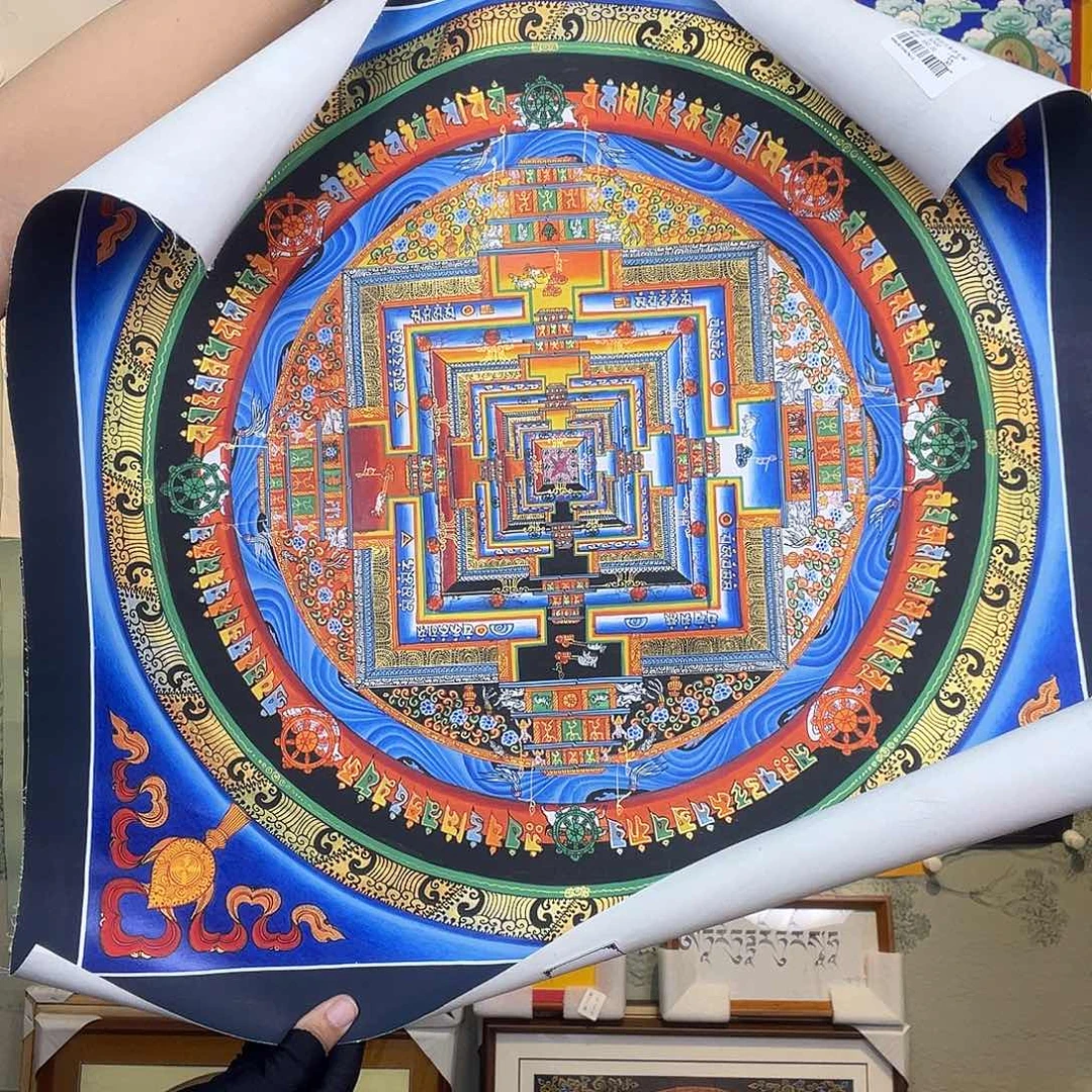 卷轴画纯手绘唐卡坛城50厘米左右