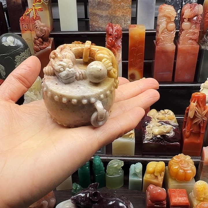 寿山石印石寿山石手工雕刻