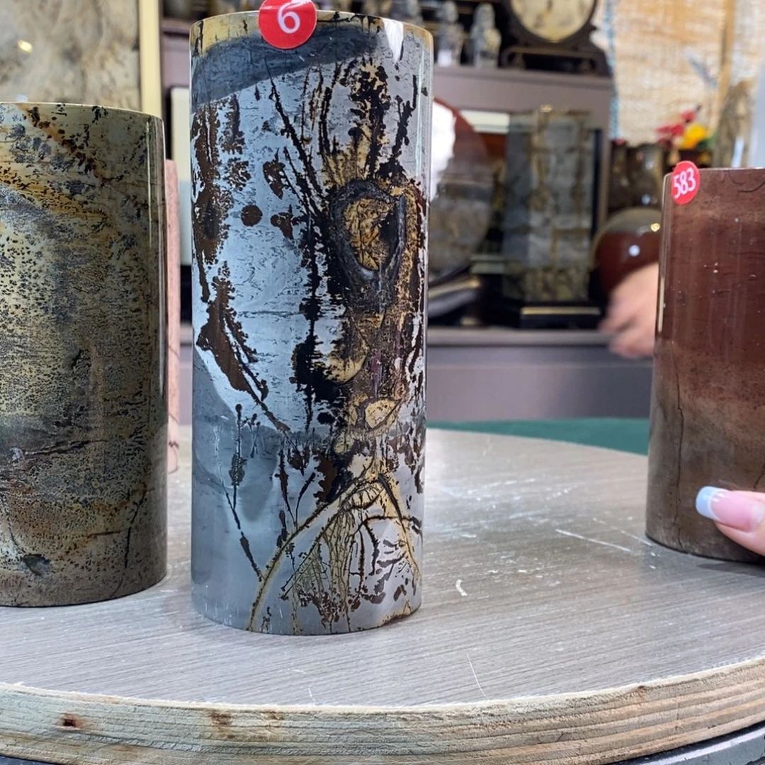 石材广西国画石草花石