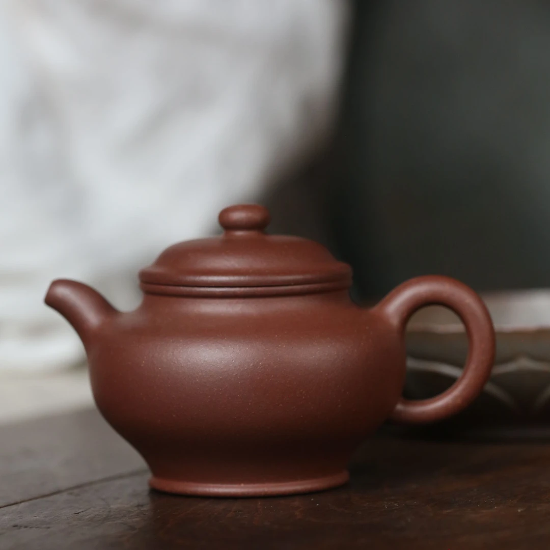 懂茶帝-宜兴原矿紫砂壶底槽青掇只180ml