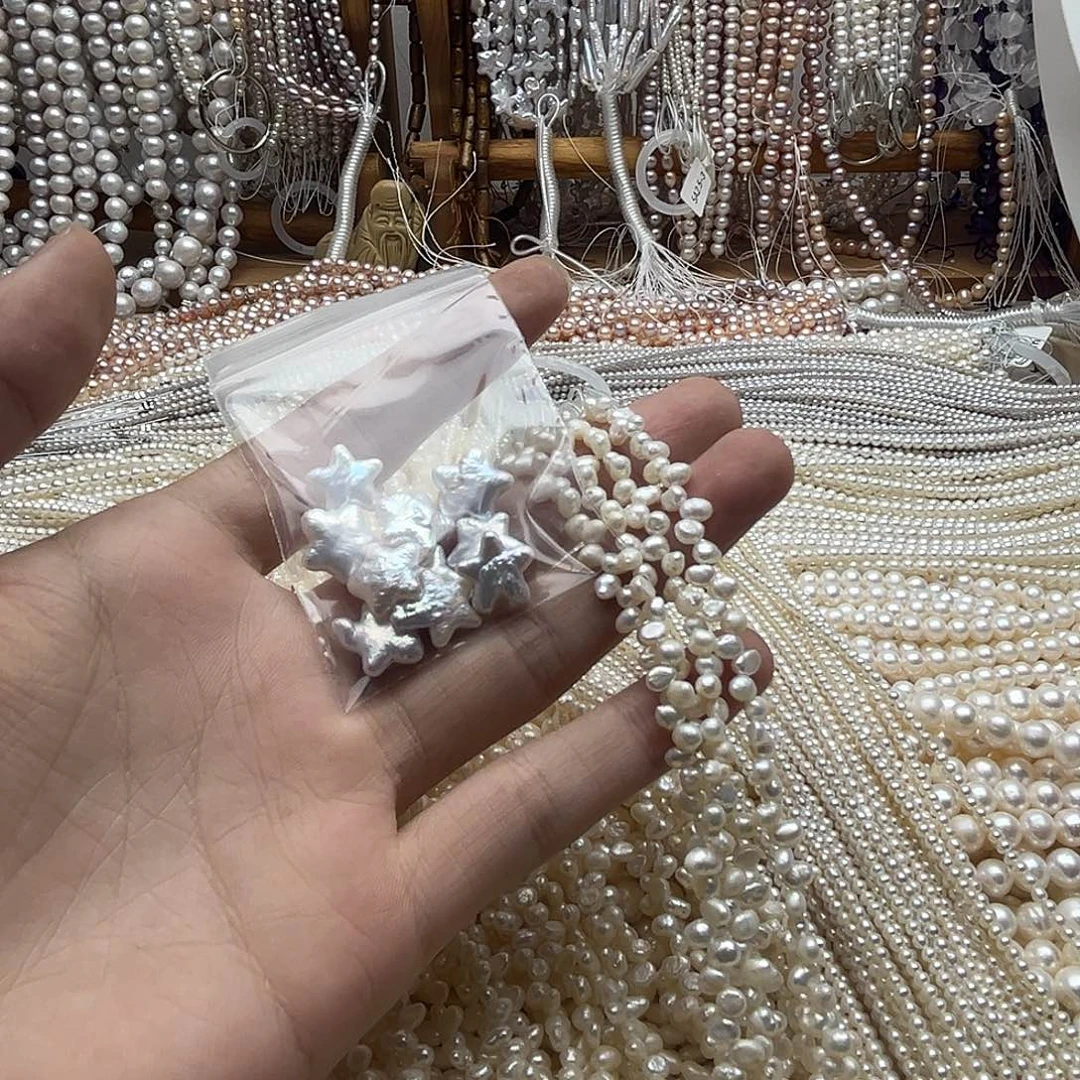 小***）半成品未镶嵌淡水珍珠星星➕小花瓣 拍二发一
