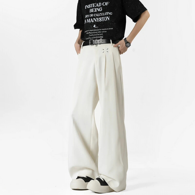 高级感cleanfit西裤垂感宽松休闲长裤男秋季新款微喇叭阔腿裤抗皱