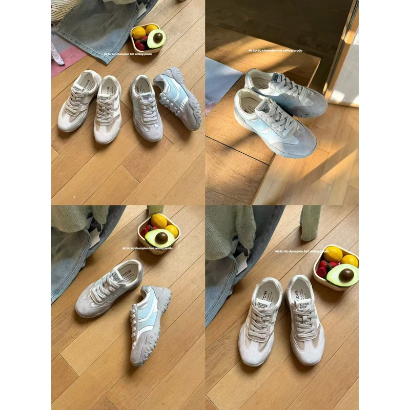 复古软底休闲舒适百搭厚底运动鞋（真真）9726跟高约3cm（no退no换）