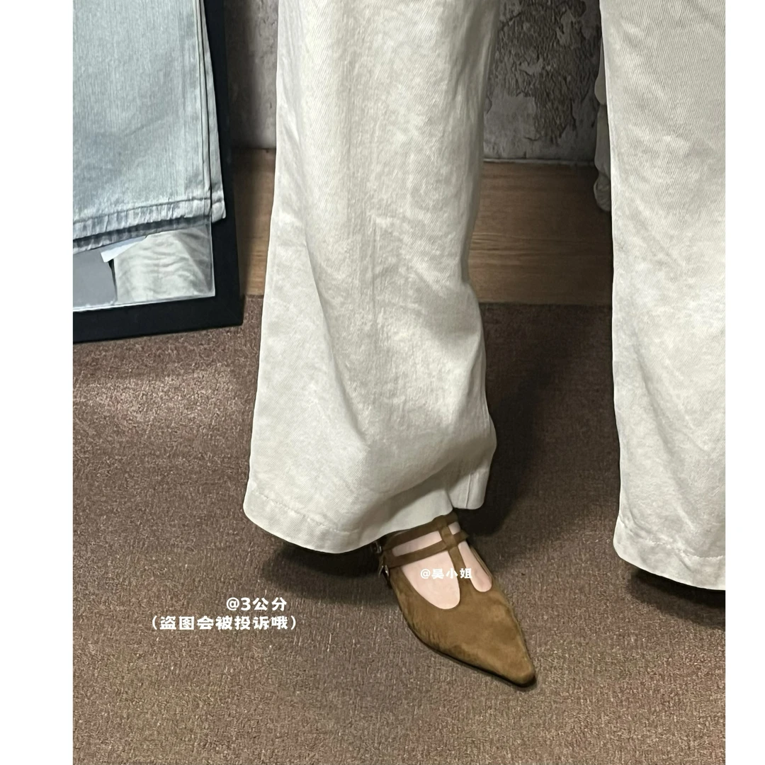 2025秋季新款小猫跟复古尖头低跟高跟鞋鞋女时尚百搭气质显瘦单鞋