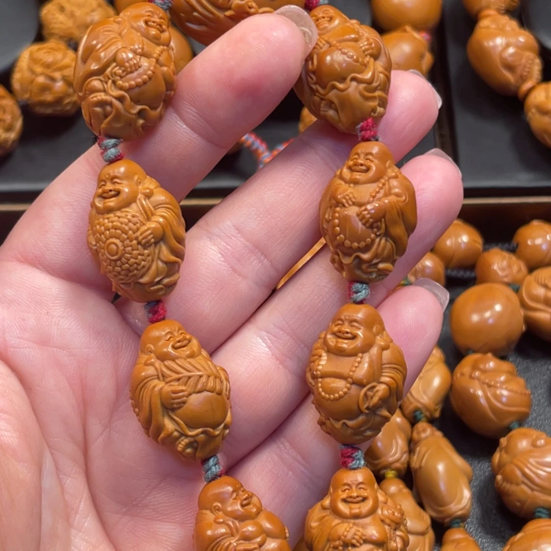 橄榄核手串/手链瑞兽弥勒