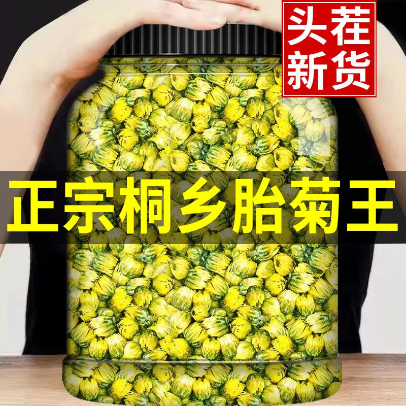 【11,9到手250g大罐装 】菊花茶桐乡胎菊王散装头采正宗杭饱满白菊