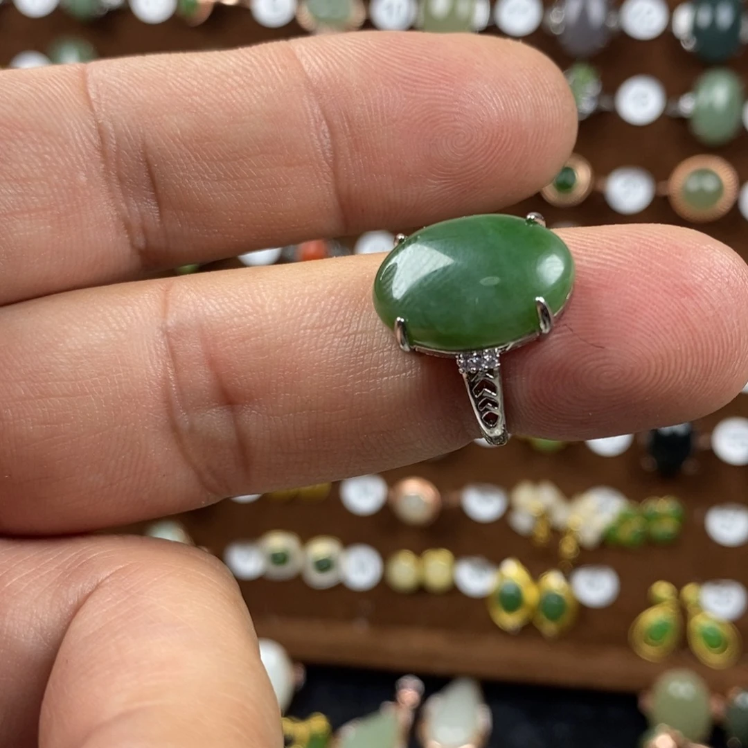 和田玉（碧玉）戒指合金