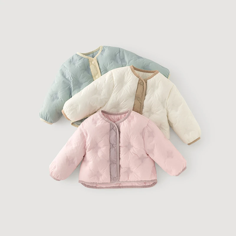 【清仓福利】宝宝轻薄羽绒服冬季保暖三防外衣上装婴儿白鸭绒小外套