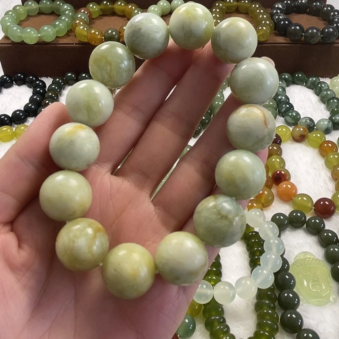 未镶嵌蛇纹石玉手串