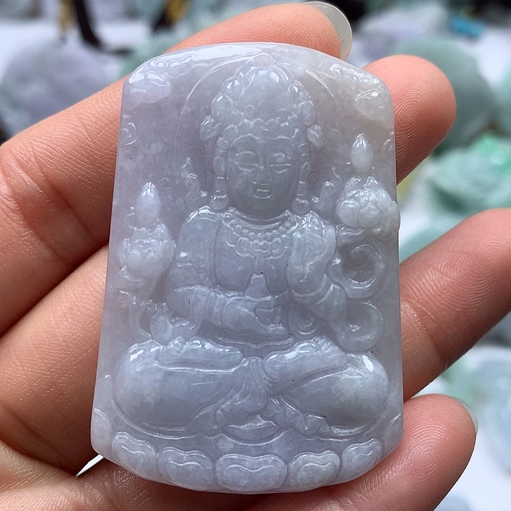 翡翠未镶嵌颈饰观音福利