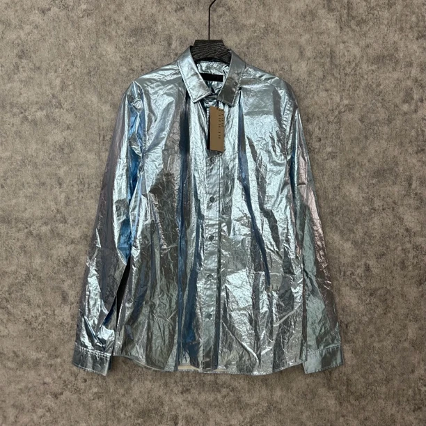 未使用 BURBERRY/博柏利 蓝色长袖衬衫