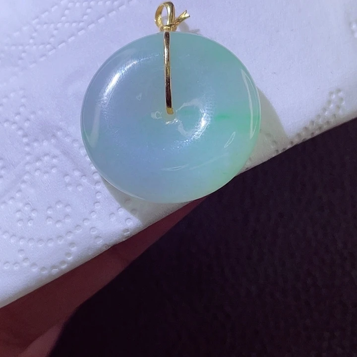颈饰18K金镶嵌翡翠翡翠