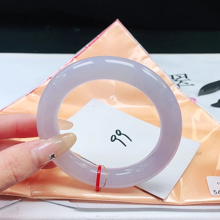 翡翠手镯未镶嵌56 圆条