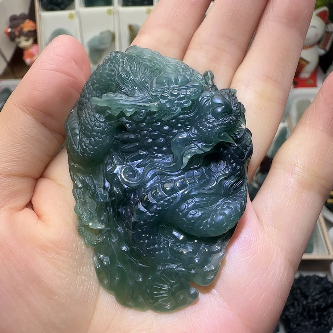 定制翡翠未镶嵌大威天龙翡翠定制