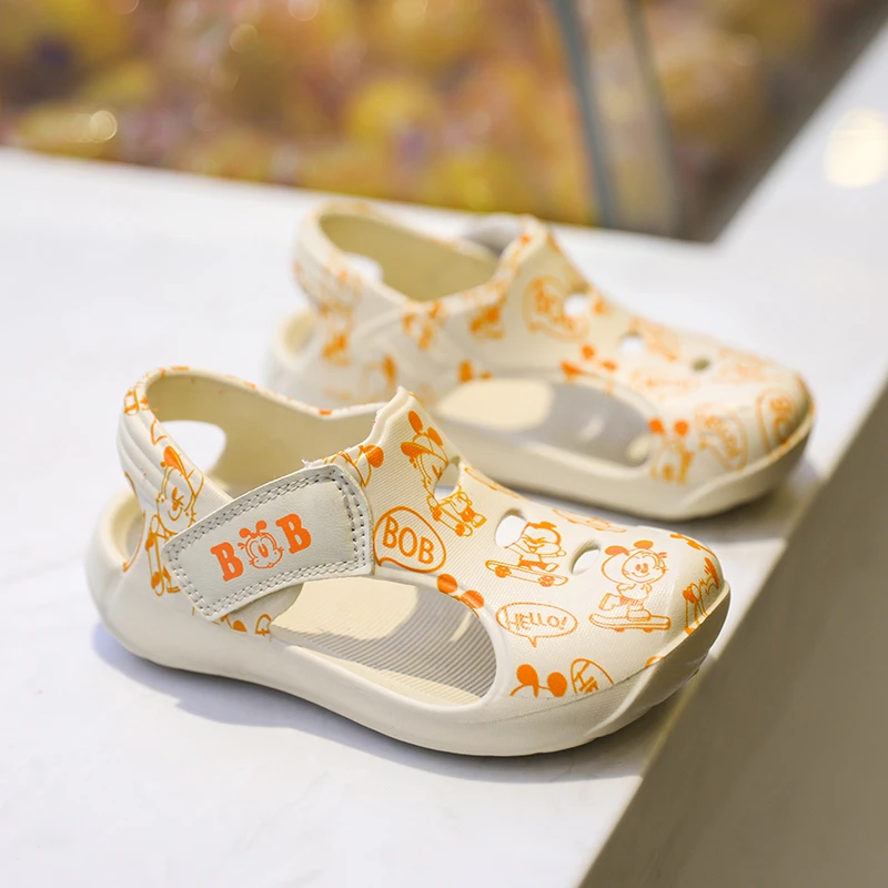 巴布豆儿童凉鞋2025新款夏季卡通防滑软底男女童居家户外沙滩鞋