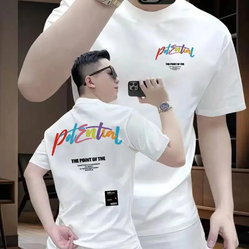 痞帅时尚纯棉短袖T恤青年男女款夏季ins潮牌街头宽松百搭短袖上衣