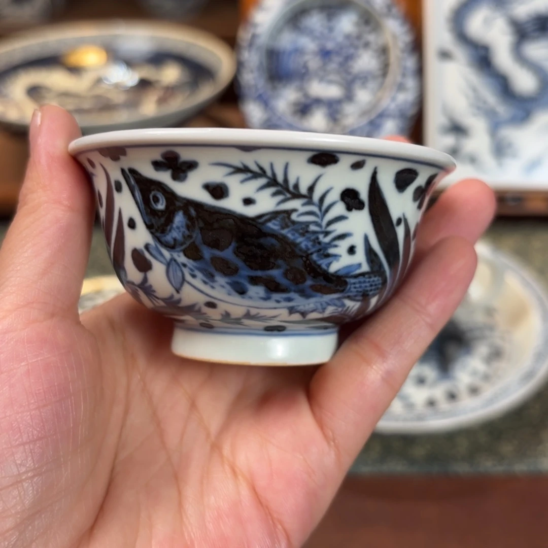 鱼藻小压手杯博陵造物