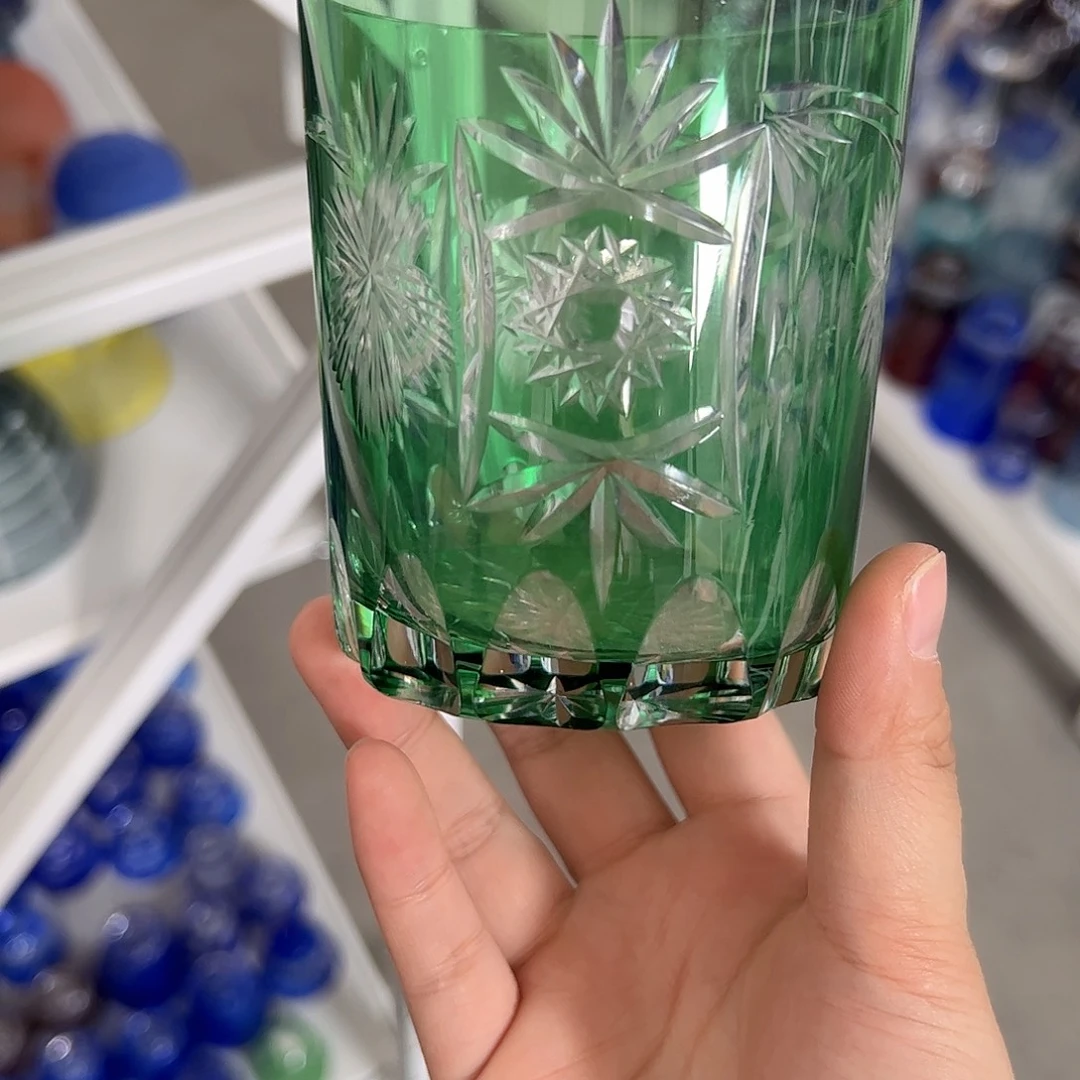 水晶玻璃平底款微瑕一个